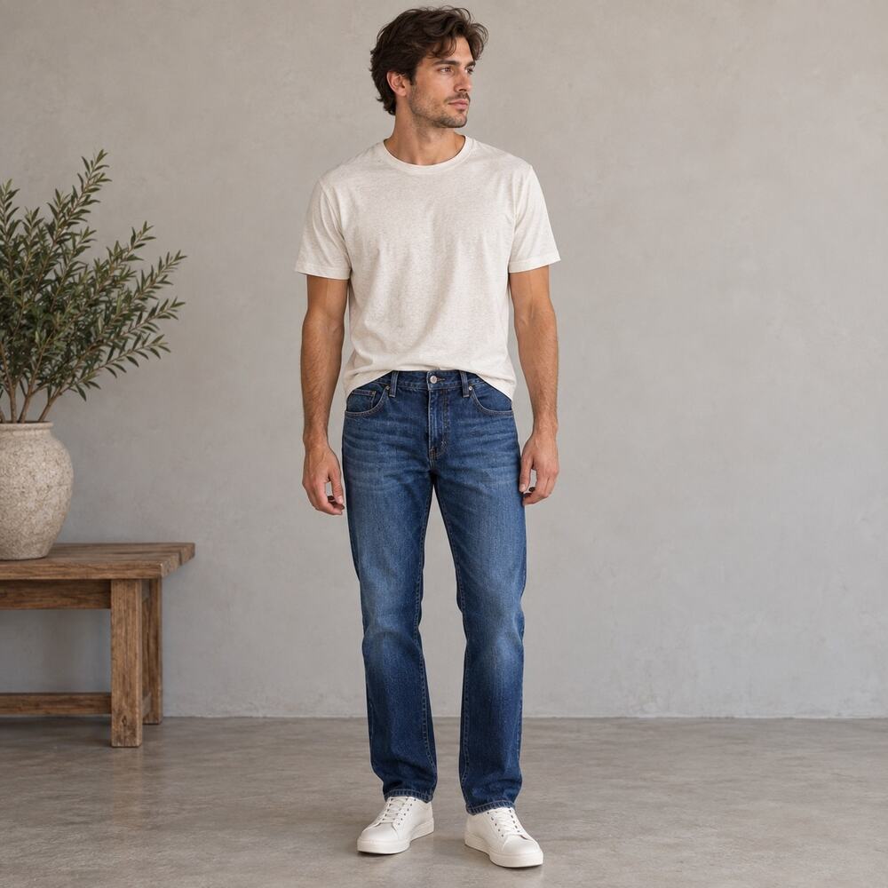 Levi's 569 Loose Straight Medium Dark Jeans 33" x 32